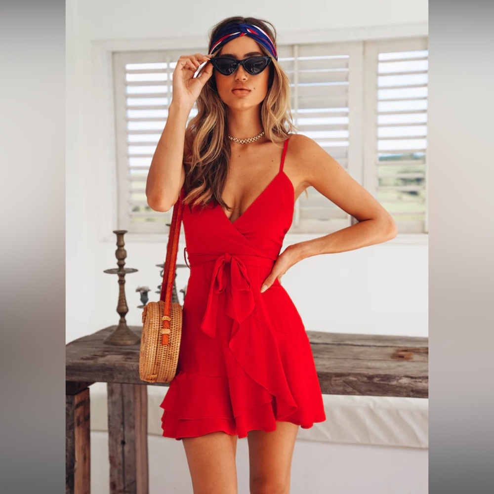 Hello Molly Toy Tea Cups Dress Red